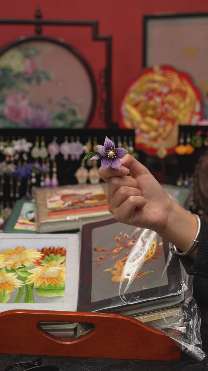 刺绣焱*非遗绒花手工饰品