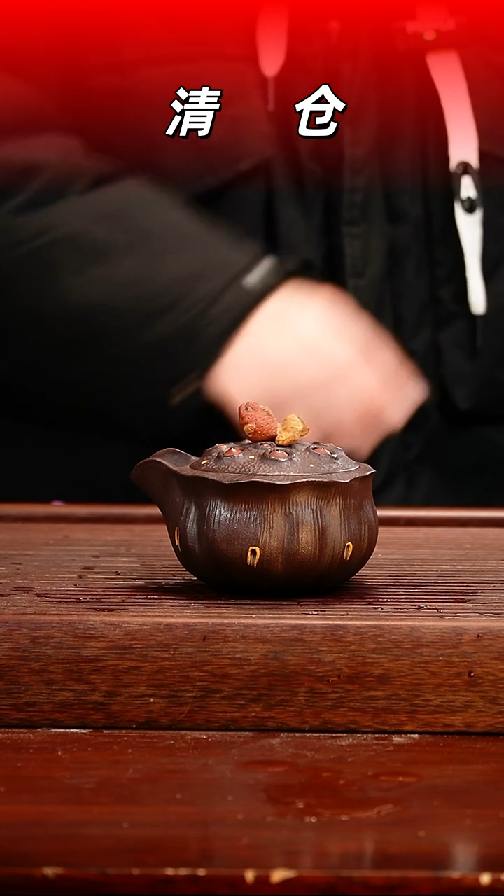 茶壶紫砂紫罗兰手抓壶