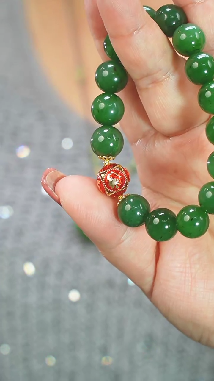 【闪购商品】和田玉11mm+未镶嵌手串多样性发一