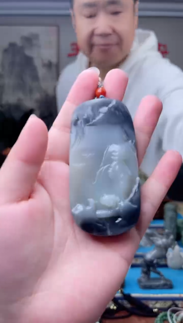 和田玉未镶嵌挂件1