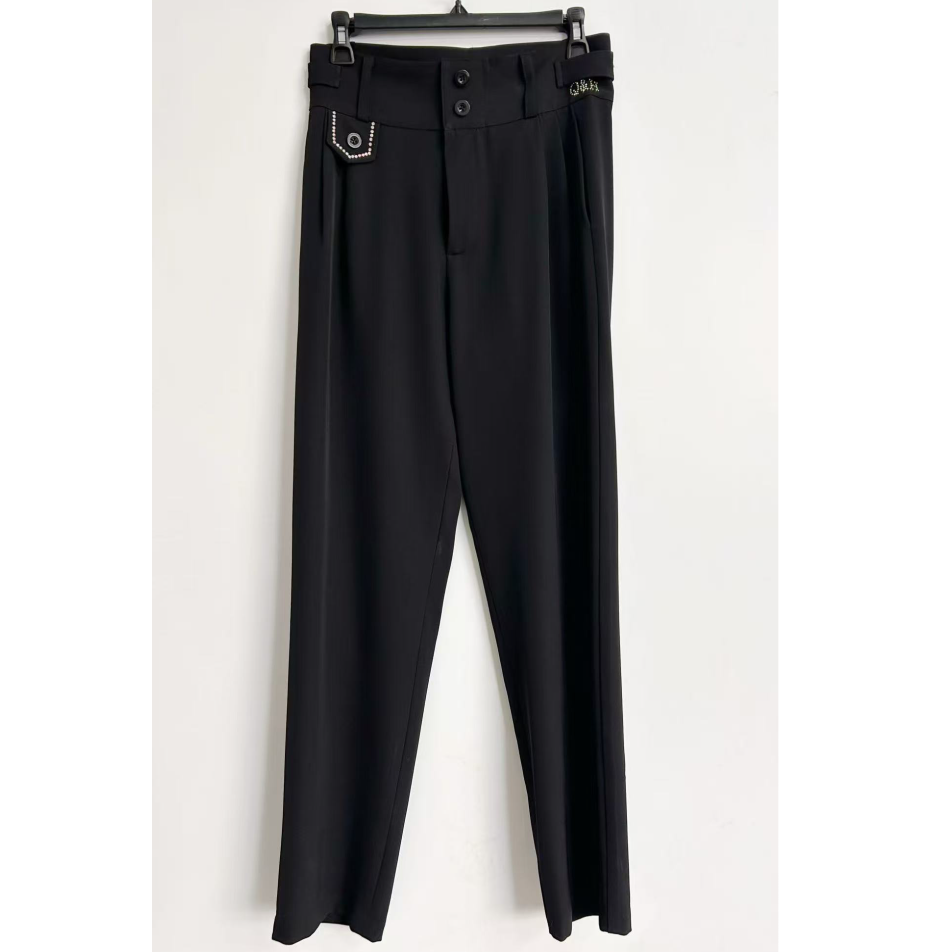 七海舞服常规厚度常规修身时尚简约春夏百搭裤子夏季简约黑色