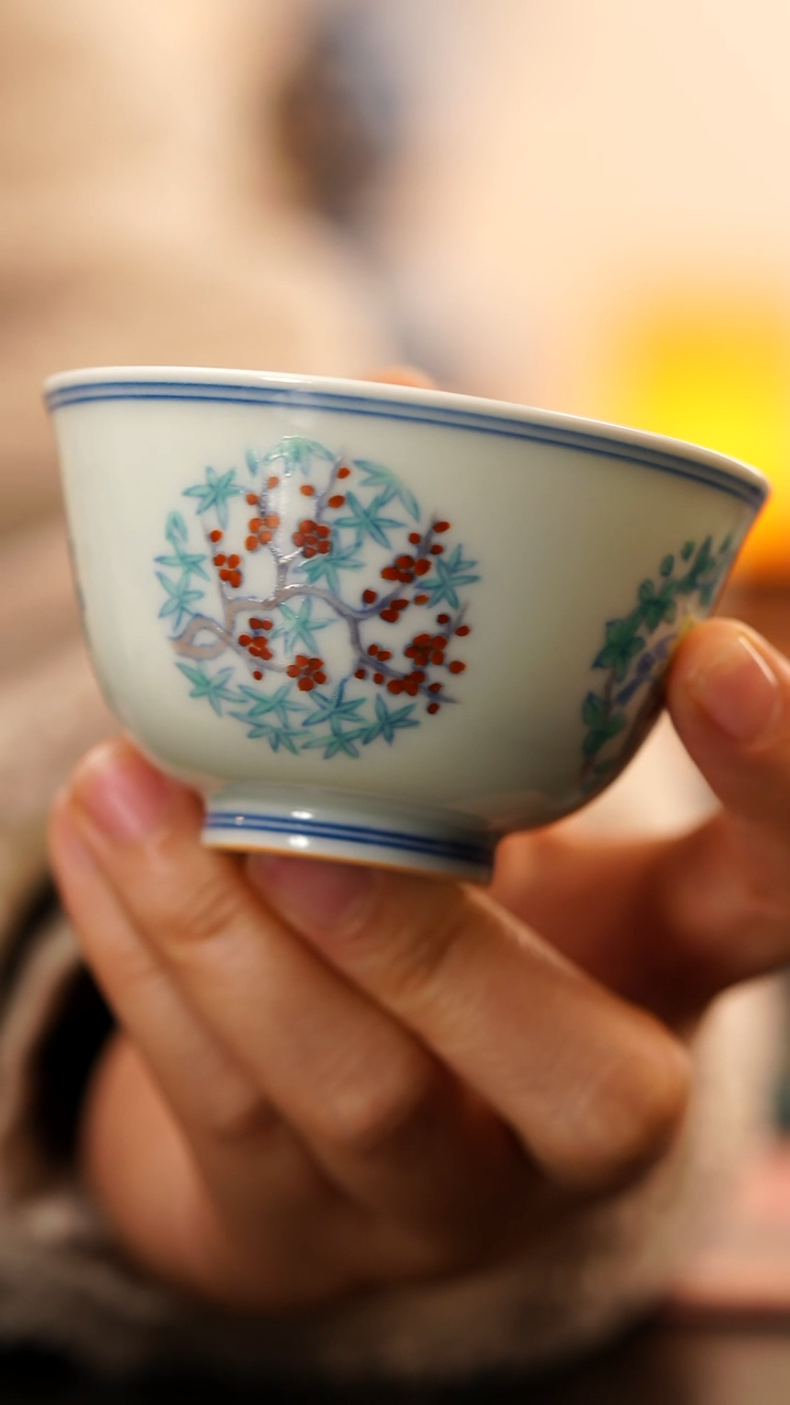 【闪购商品】源明清忆斗彩团花鸟