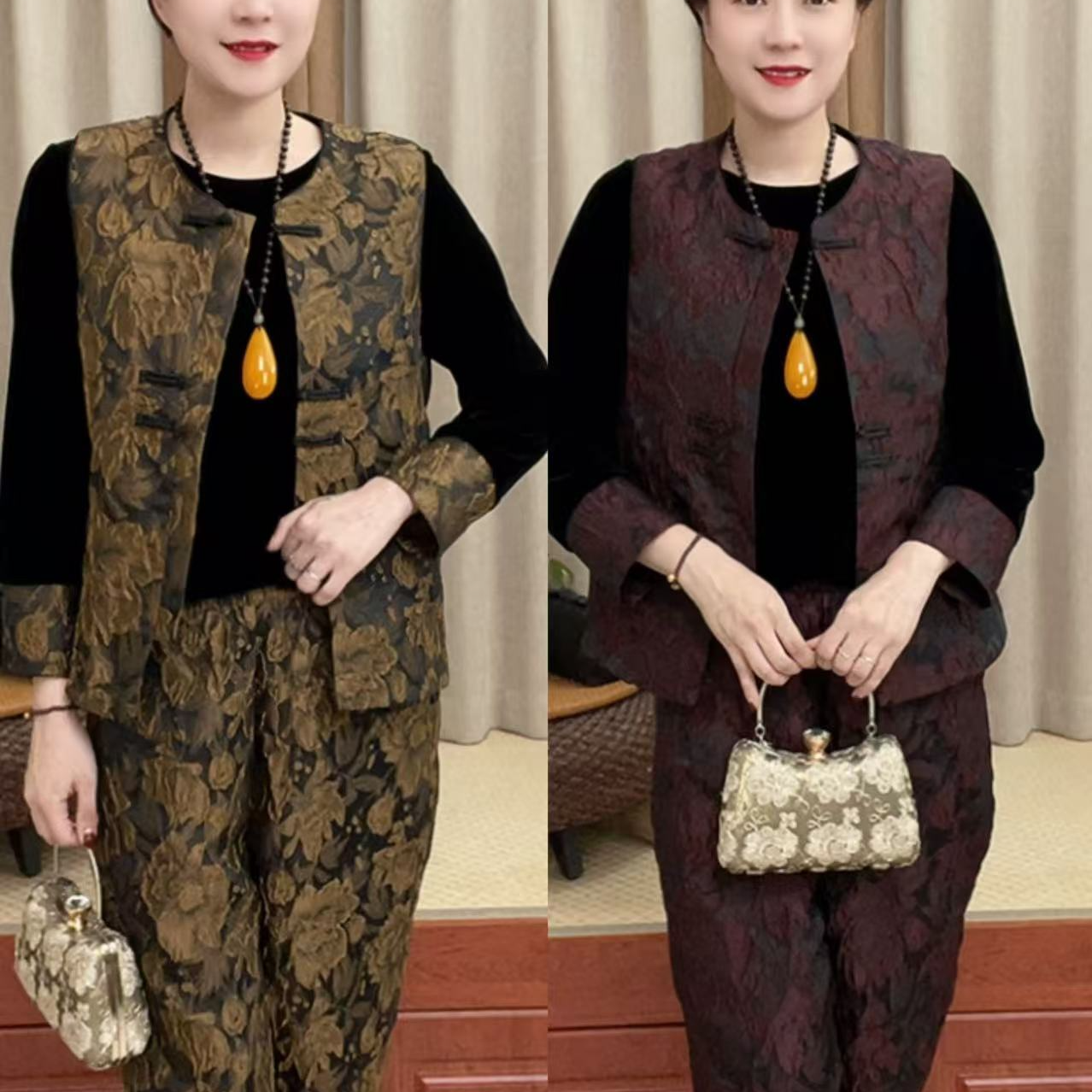 新款930马甲裤子套装不带小衫