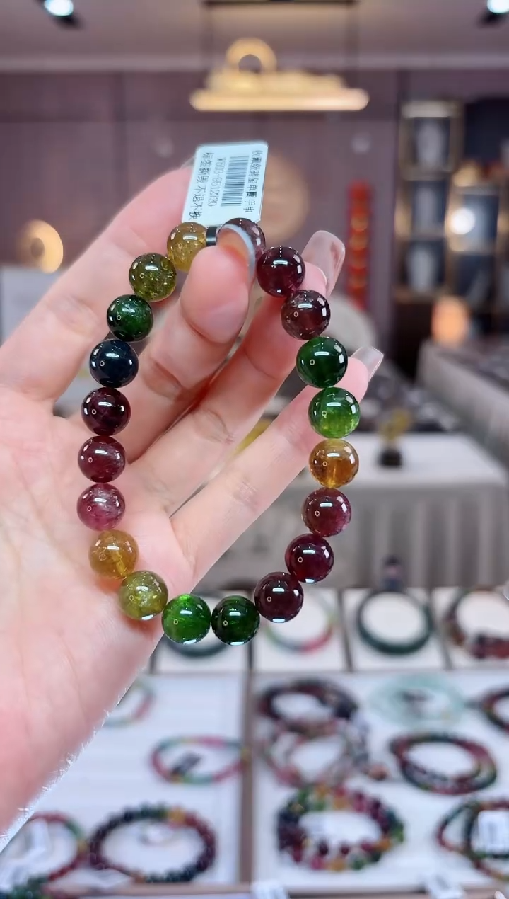 【闪购商品】碧玺单圈手串9mm+未镶嵌一物一证dan