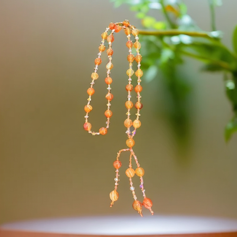 【百世璀璨 尽耀光芒】九品龙血参项链B54