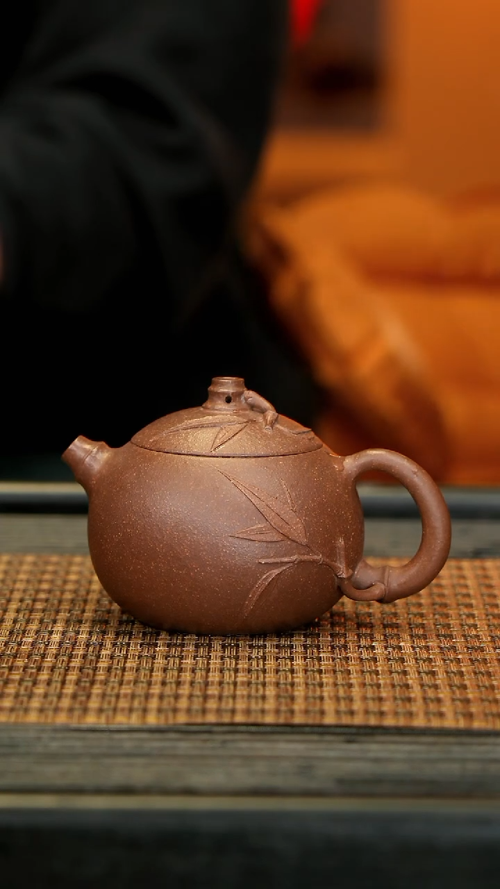 【闪购商品】紫砂茶壶TZP80桂花砂 竹韵西施