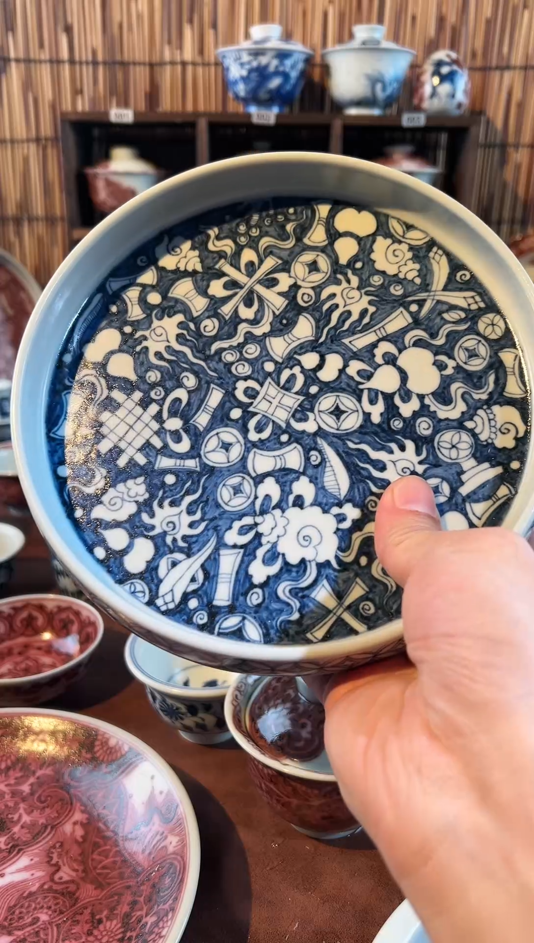 【闪购商品】天禄言瓷杂宝壶承 18CM