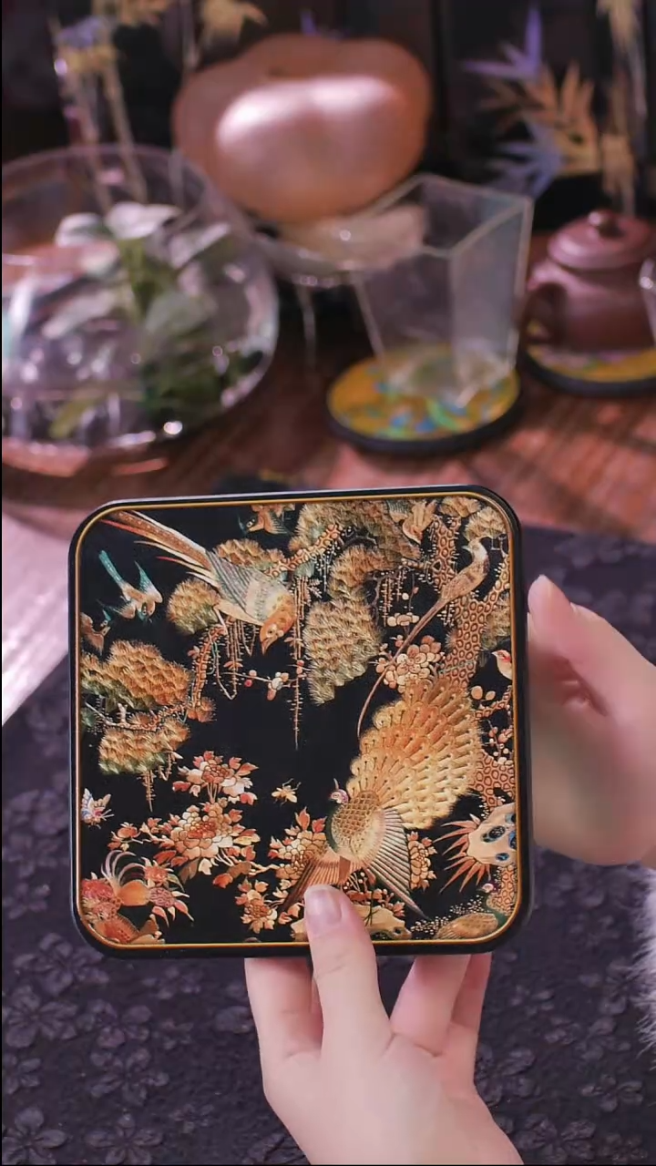 壹藏贰宝百鸟朝凤图案大垫子一片