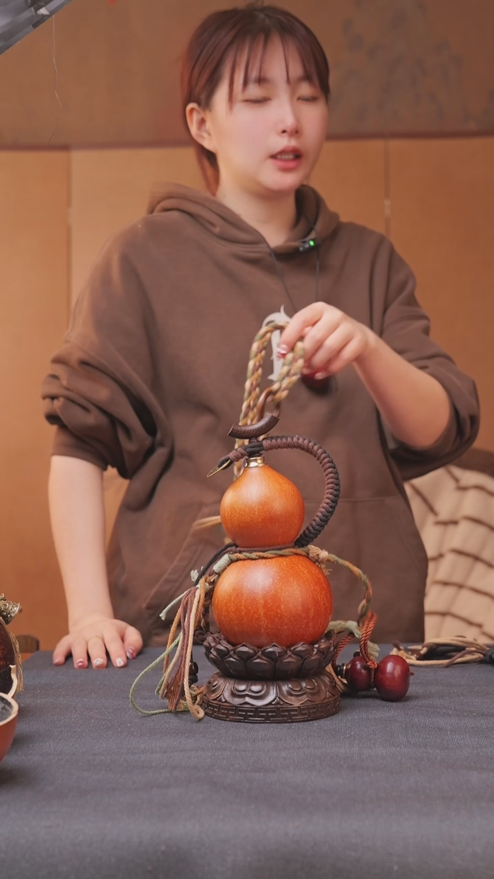 951号链接精品大漆葫芦现货现发[一物一拍]不包含莲花底座