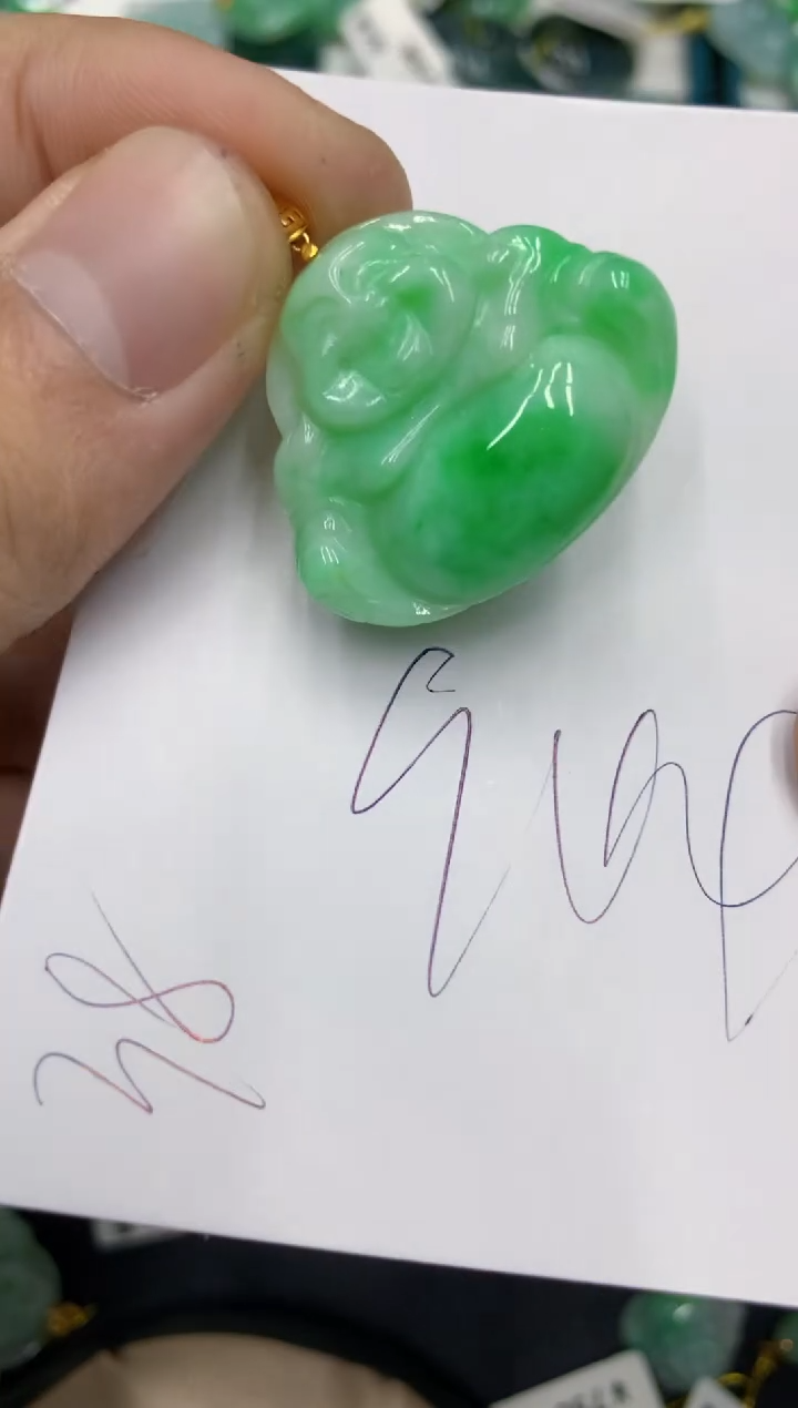【闪购商品】翡翠颈饰18K金镶嵌号链接111111