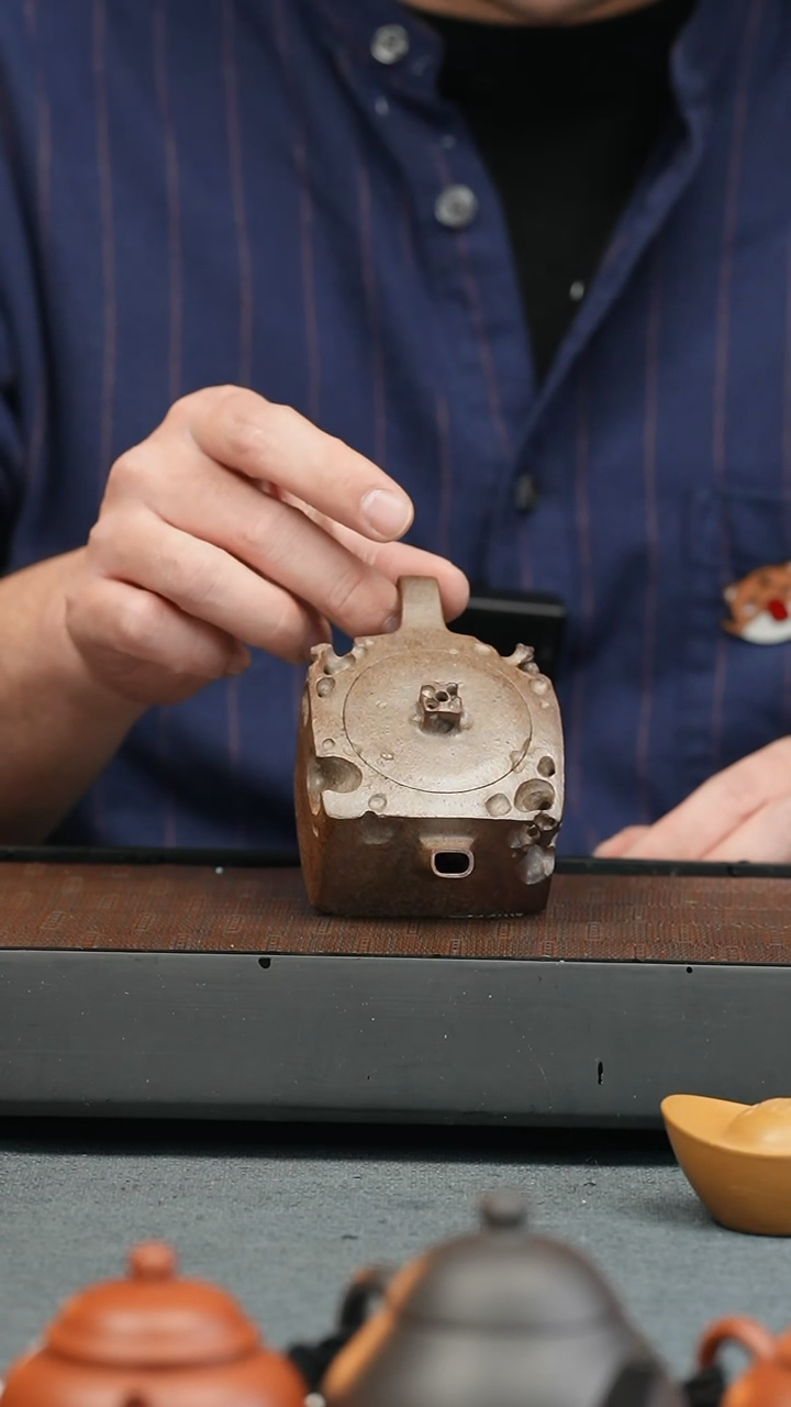 【闪购商品】紫砂茶壶五堂 一方凝时-柴烧