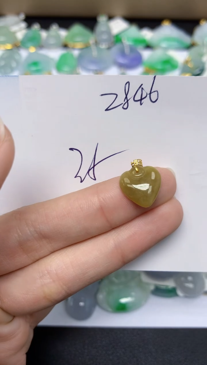 【闪购商品】翡翠颈饰18K金镶嵌 天然翡翠A货