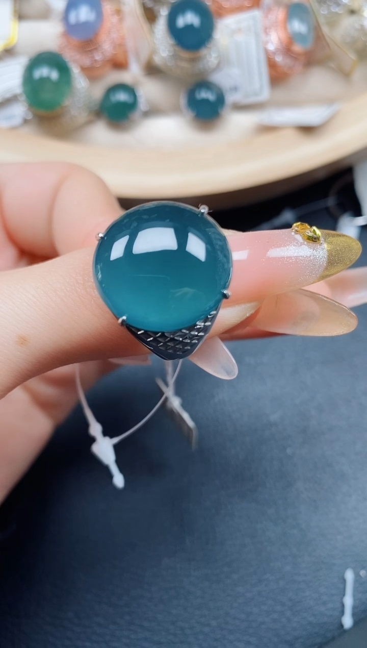 【闪购商品】翡翠戒指银S925镶嵌翡翠