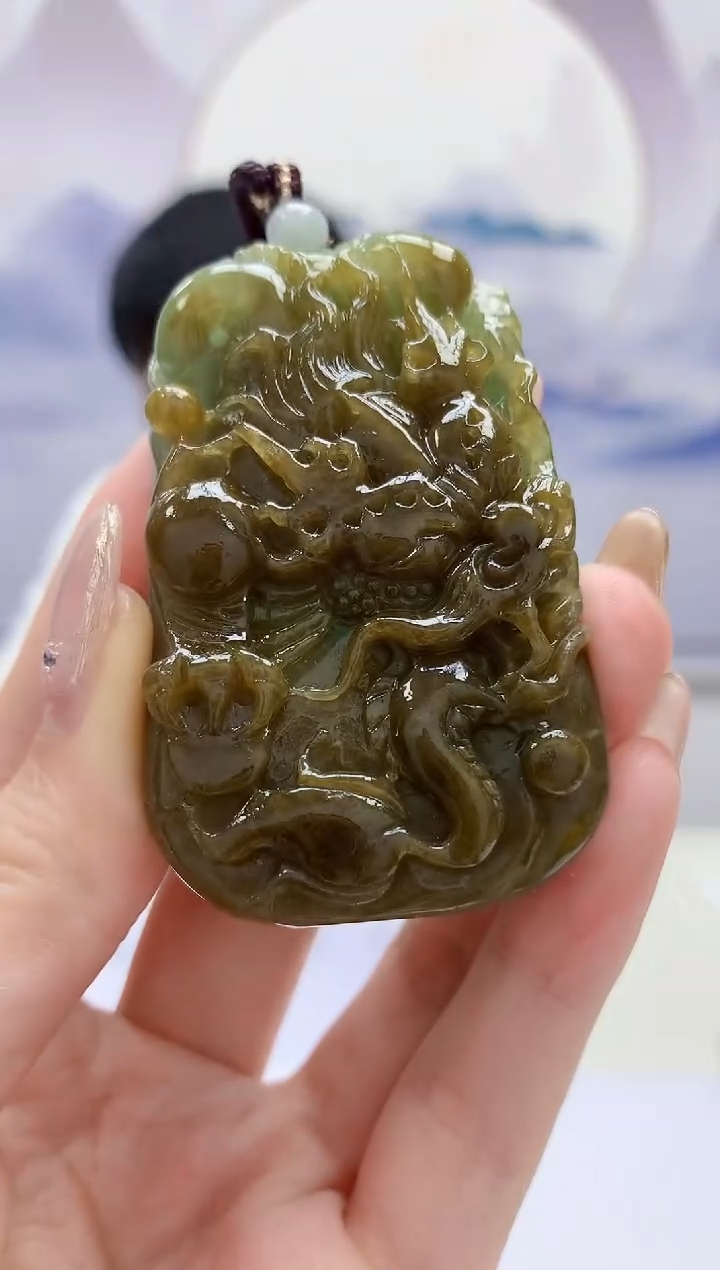 【闪购商品】定制翡翠未镶嵌4925jw-毛货挂件93