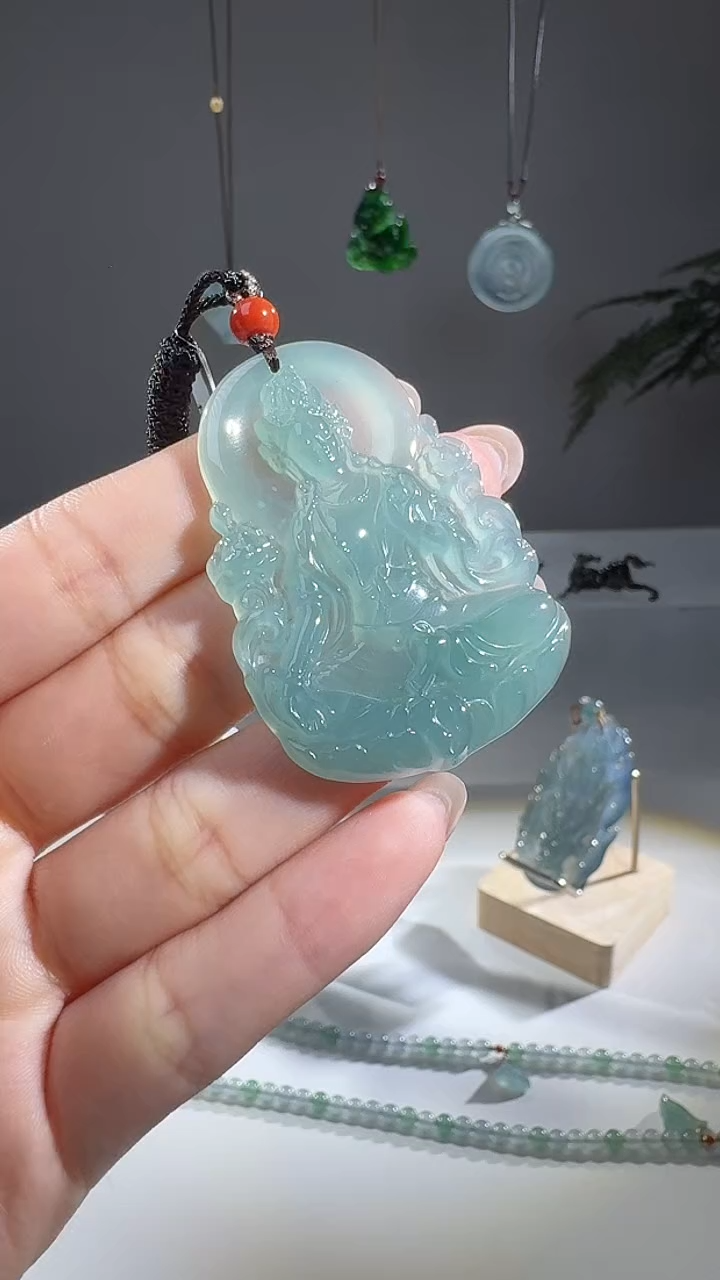 【闪购商品】翡翠颈饰未镶嵌天然A货翡翠度母