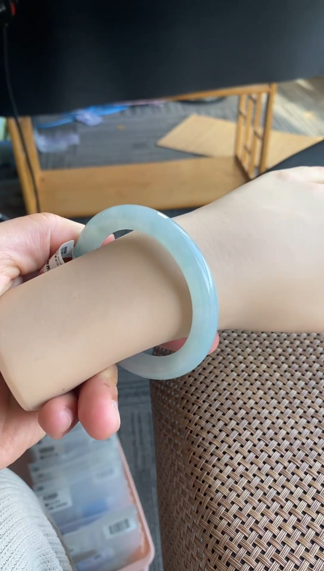 未镶嵌手镯翡翠10号54.4*9.5*9.5圆条