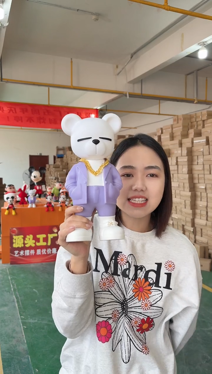 树脂暴富熊+项链