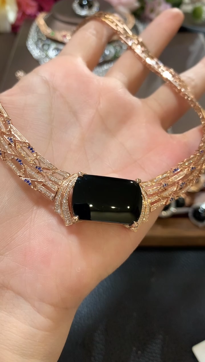 吊坠(不含链)18K金镶嵌翡翠清*m119  