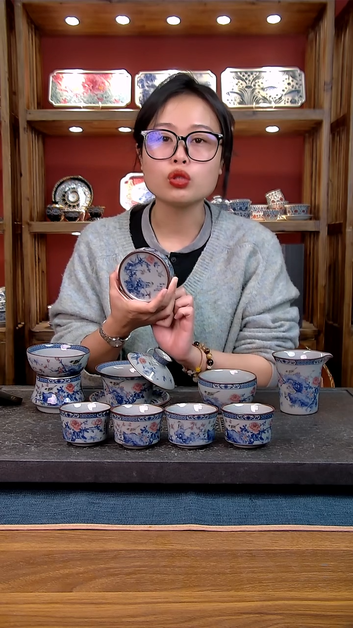 简装家用款9件套 老陶泥开片纹陶瓷茶具