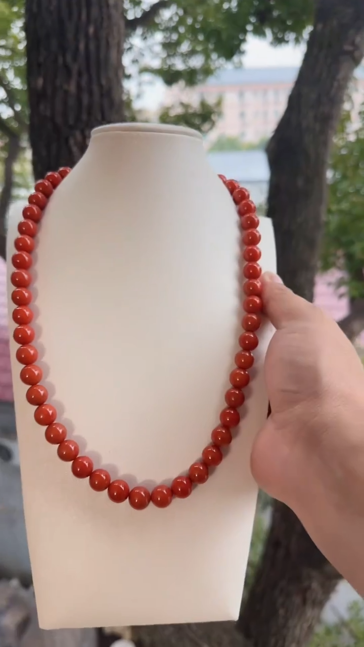 未镶嵌多样性发一件南红玛瑙【云端】颈链11mm保山圆珠锁骨链