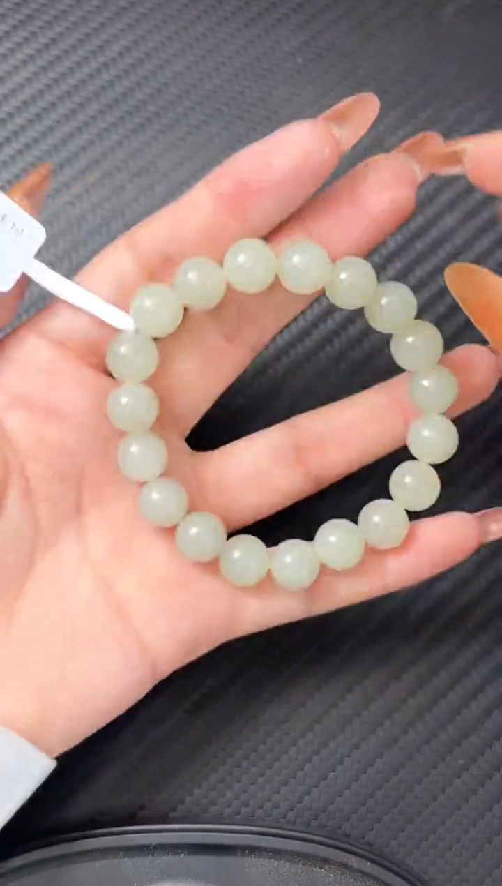 未镶嵌手链和田玉且末微色差近矿卡10