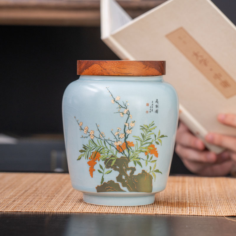 G1083-岁朝图茶叶罐WC