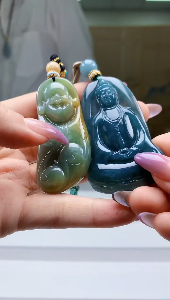 【闪购商品】定制翡翠未镶嵌5028ty-毛货挂件159