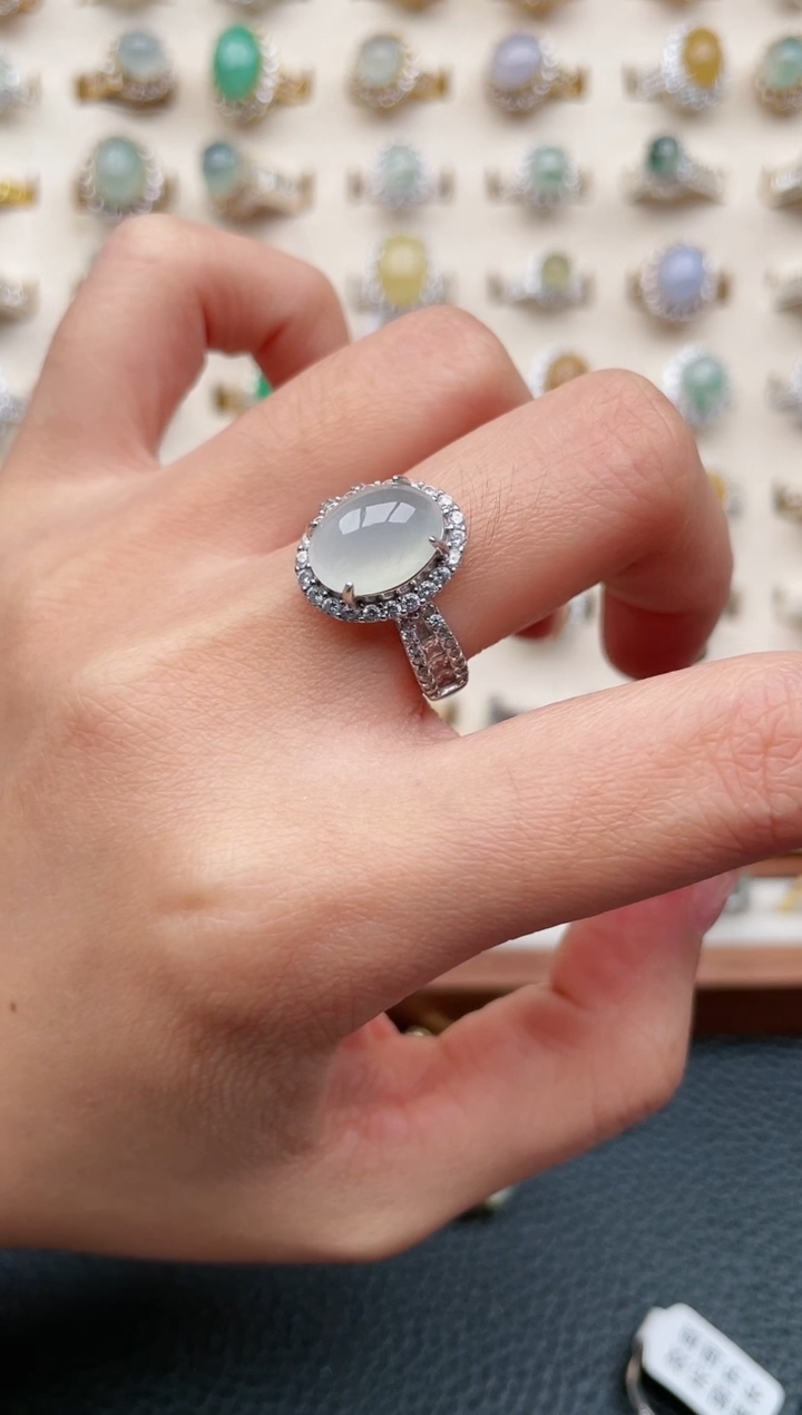 【闪购商品】翡翠戒指银S925镶嵌1111