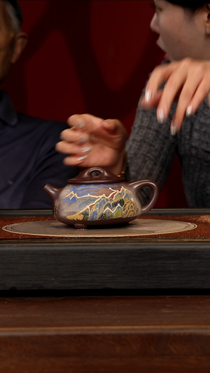 茶壶紫砂宜兴紫砂WPR 老紫泥 石瓢 350cc