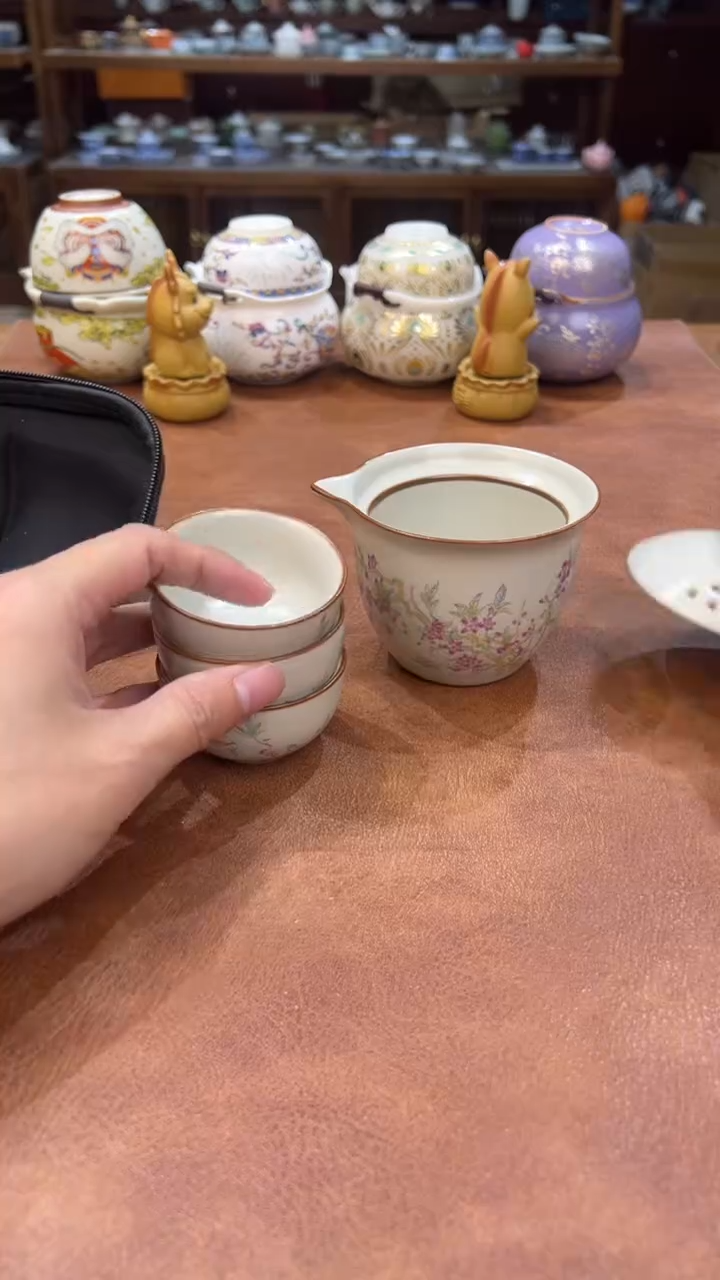 真的很便宜会开片的旅行茶具