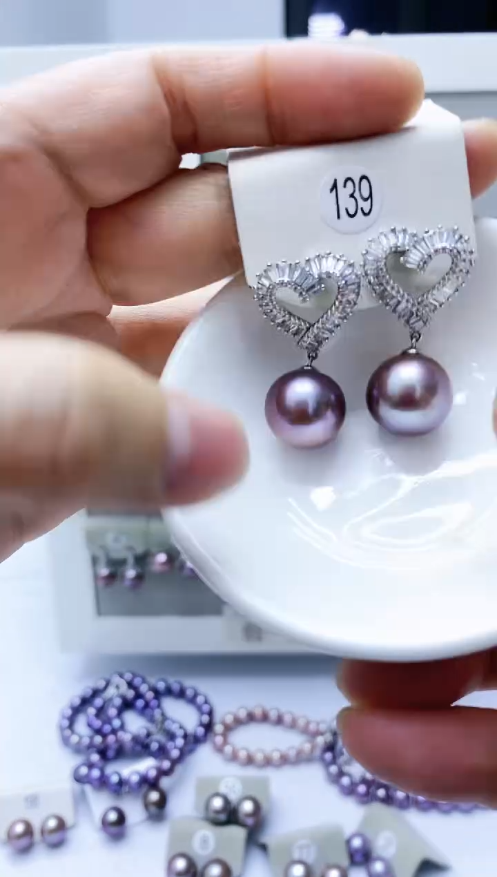 【闪购商品】淡水珍珠耳饰银S925镶嵌139