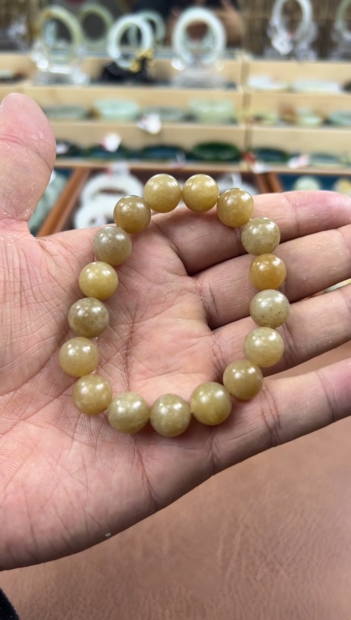 未镶嵌手串和田玉且末料手串卡12