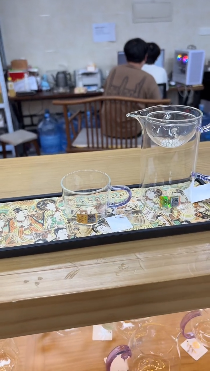 禾器沁润茶海浅紫色+禾器清禾杯一个装+郭煌茶盘