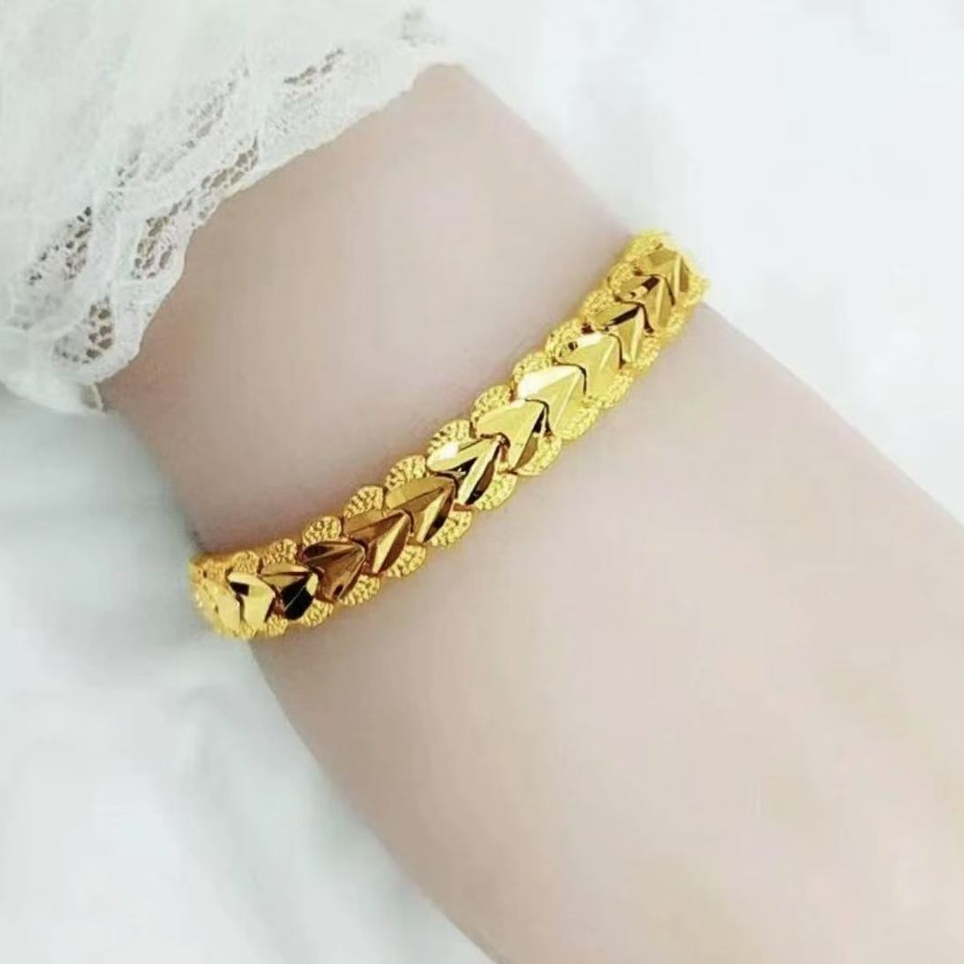 合金手链 2025【心心相印手链】新款女士百搭时尚潮流 气质