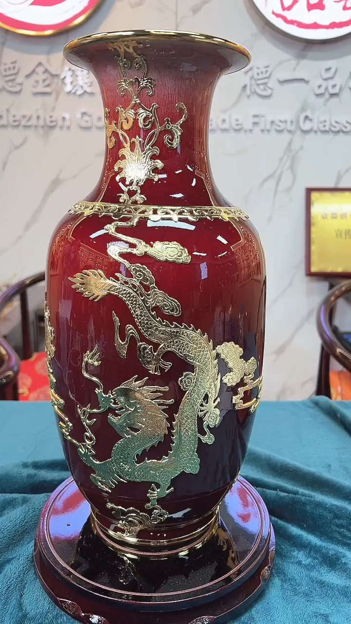 摆件陶景德镇陶瓷青花摆件34