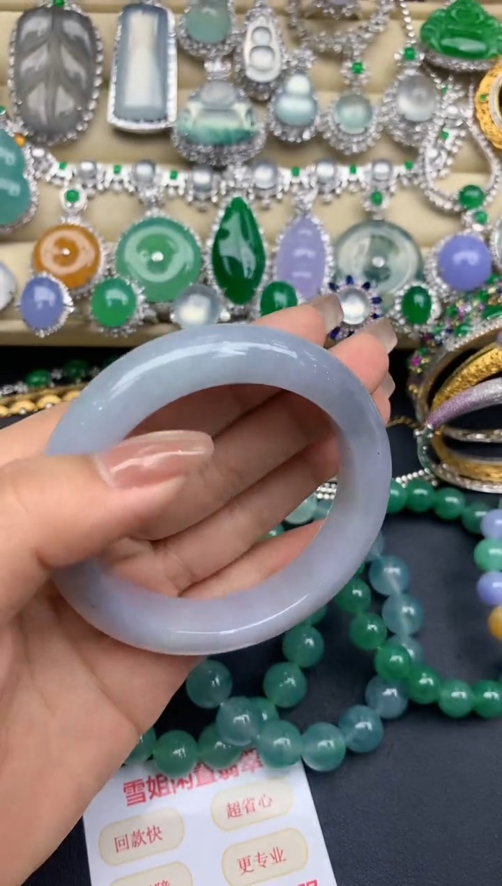 未镶嵌手镯翡翠55-中国好珍宝