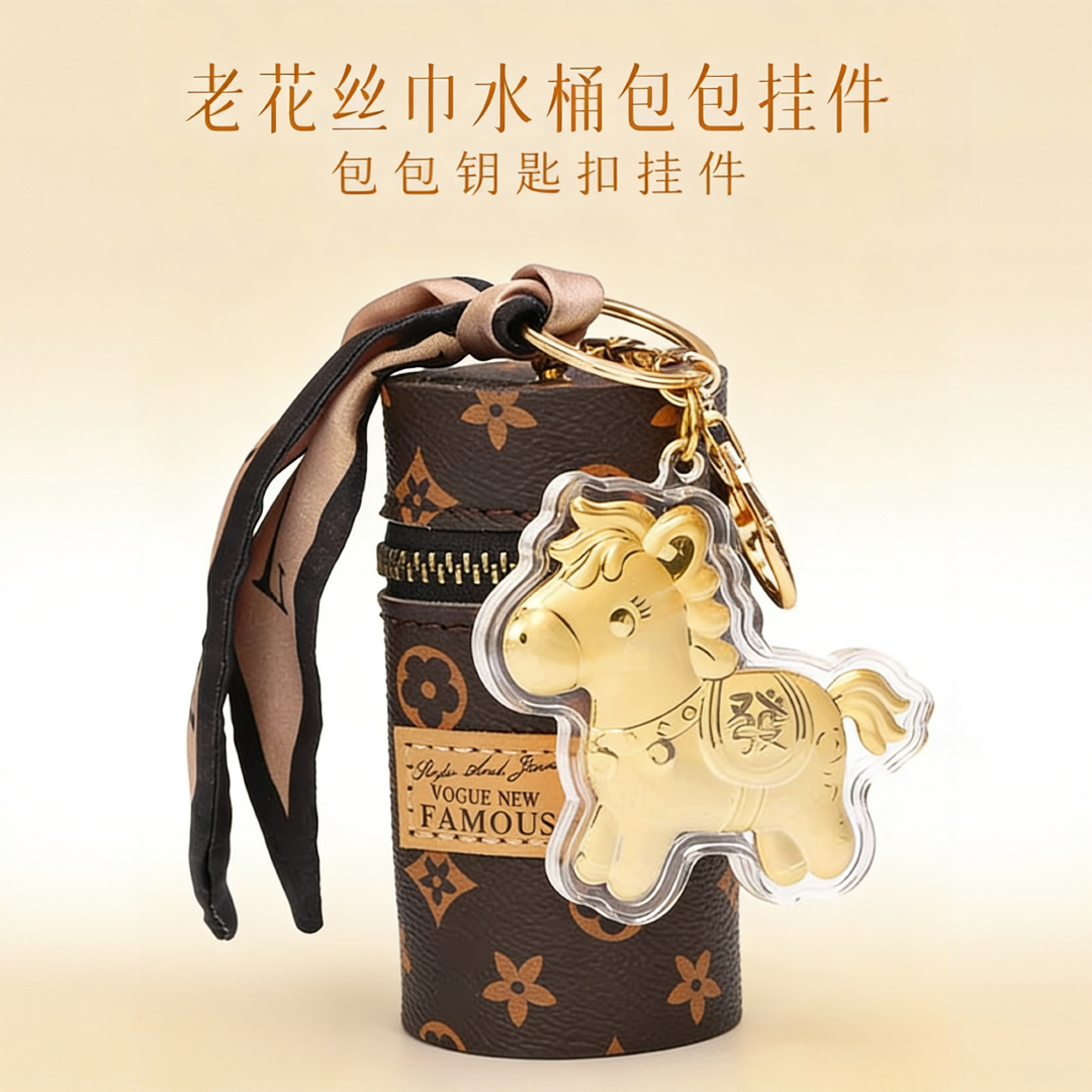 首饰袋 老花丝巾水桶包包挂件包包钥匙扣挂件小礼物