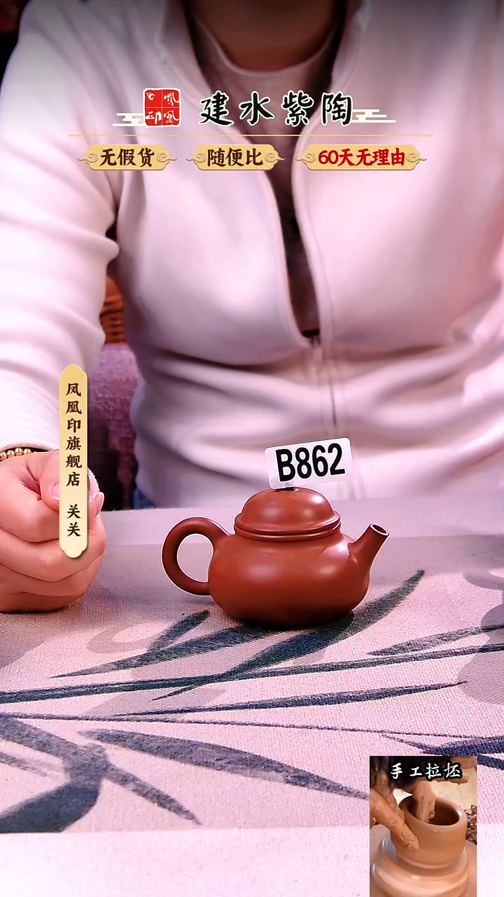 壶建水紫陶壶微瑕容天862