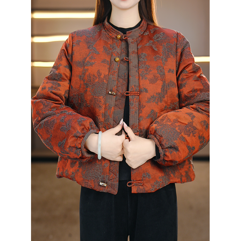 新中式复古时尚羽绒服2025冬季新款舒适百搭保暖上衣