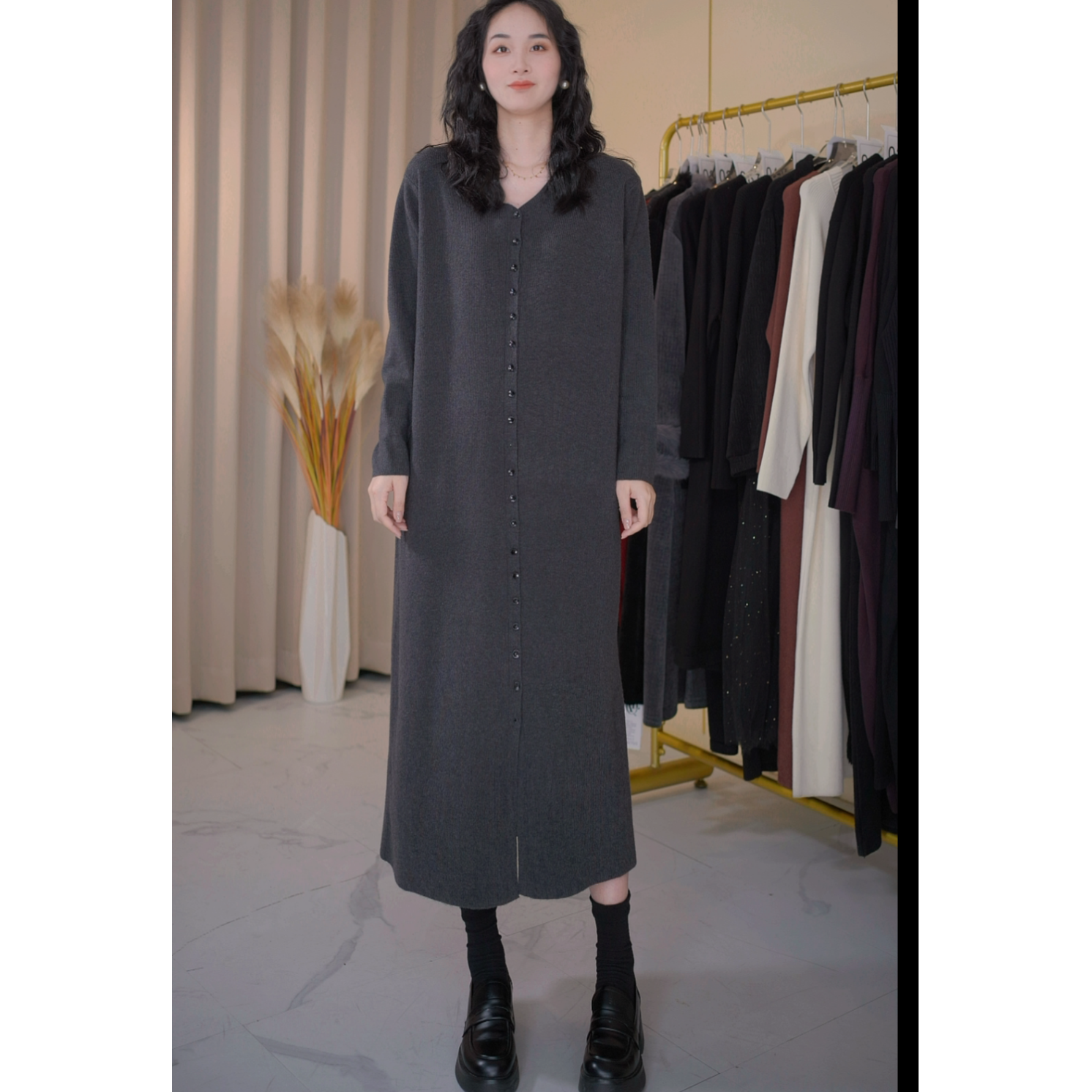 【娜美大码010-014】2025秋冬季洋气百搭显瘦设计款连衣裙