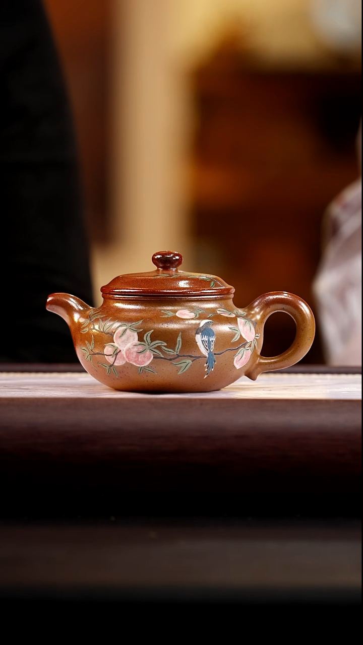 茶壶紫砂金葵段火云烧仿古210cc