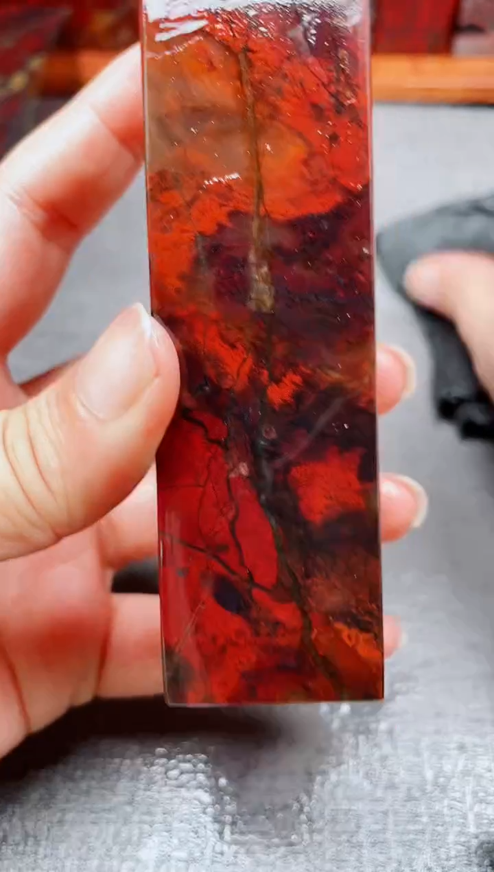 玉桂林鸡血玉素章--27