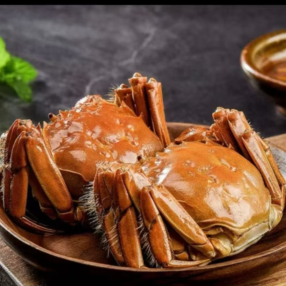 【活蟹】江苏河蟹公蟹②.①-②.④两母蟹①.⑥-①.⑨两（公母各5只）到手10只