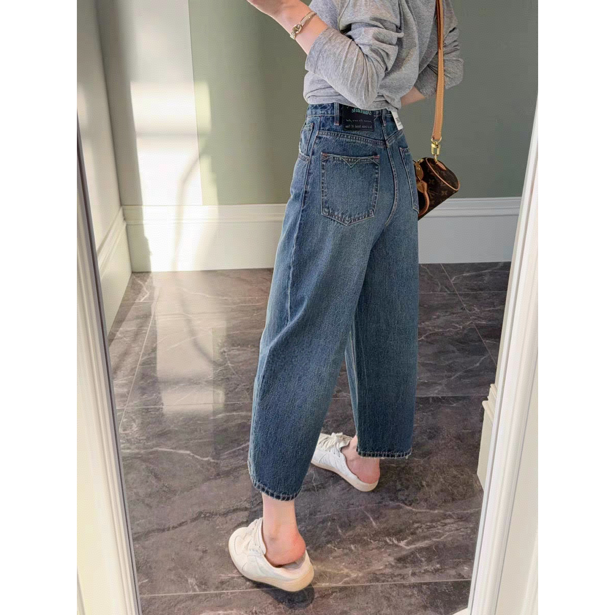 SU【660】代98 愫莉 MWMA新款百搭裤王九分无弹弯刀牛仔裤~