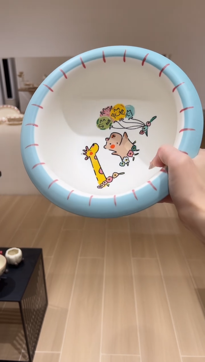 陶瓷小羊反口大汤碗