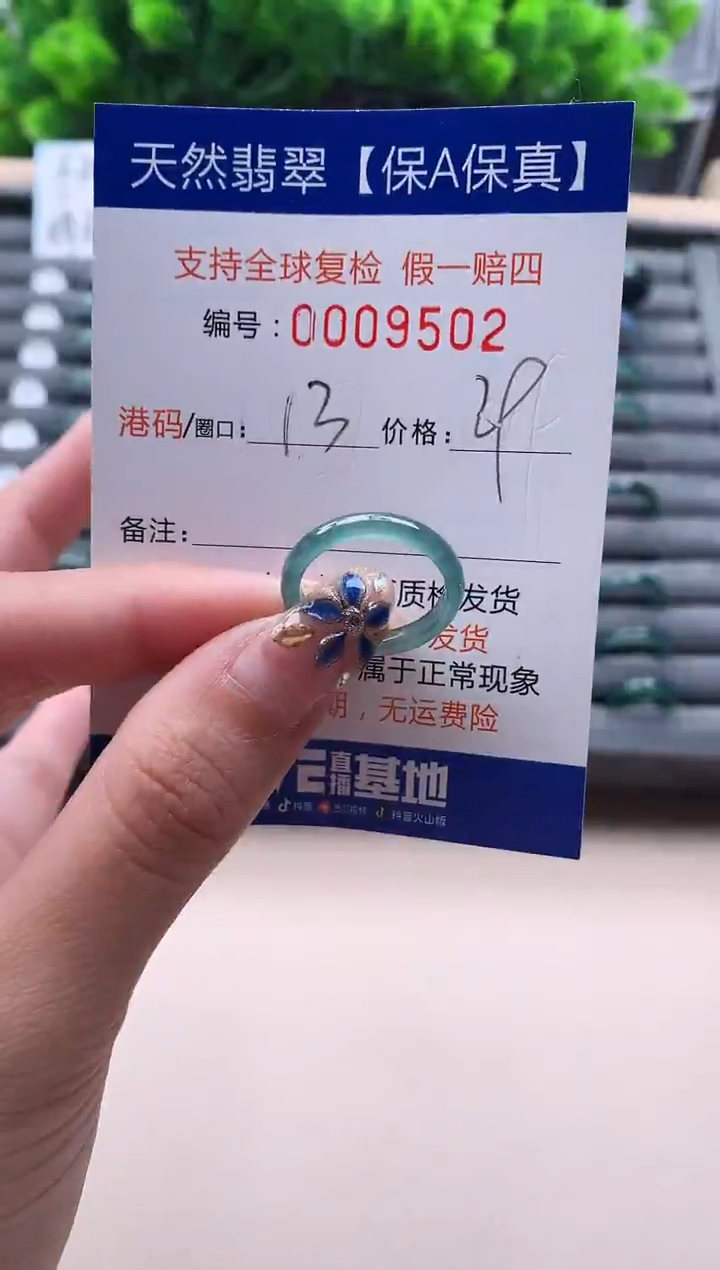 未镶嵌戒指翡翠9502