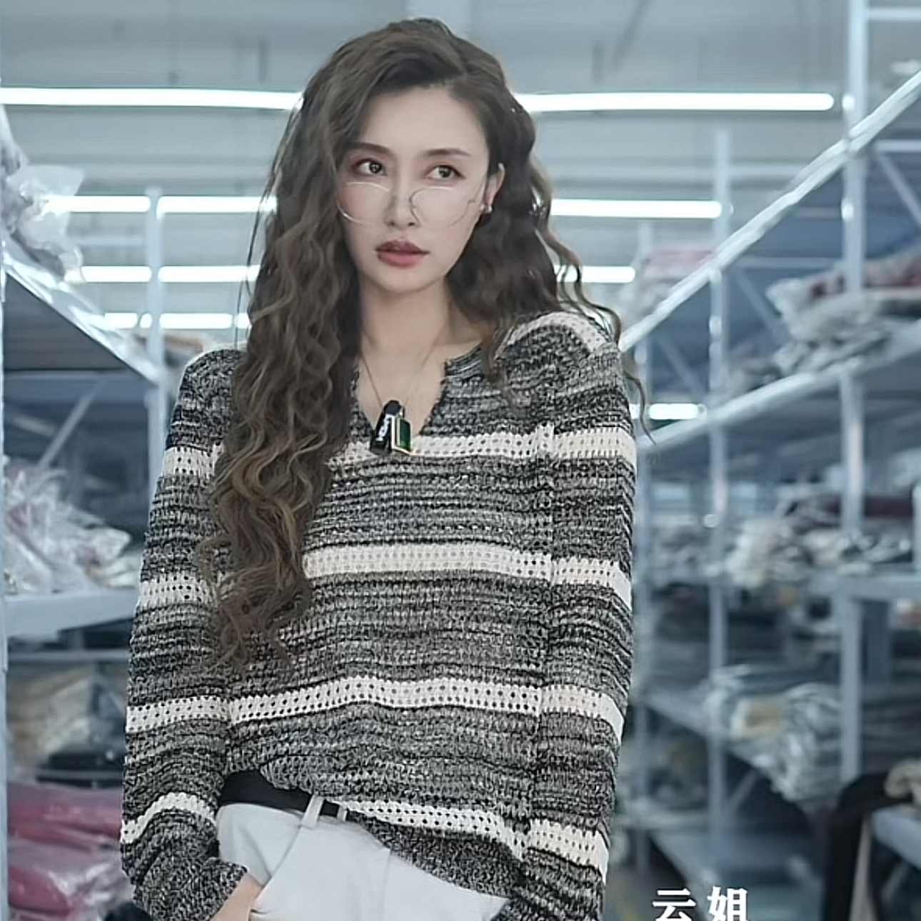 【例畔精选】夏季时尚高级圆领镂空花纱气质洋气百搭针织衫A314#