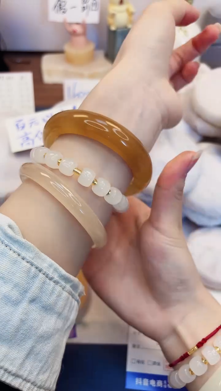 【闪购商品】石英质玉手镯未镶嵌393-财气镯-圈口59
