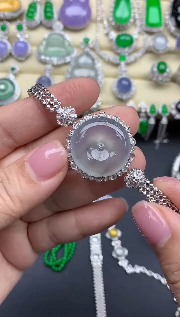 【闪购商品】翡翠手串18K金镶嵌646-中国好珍宝