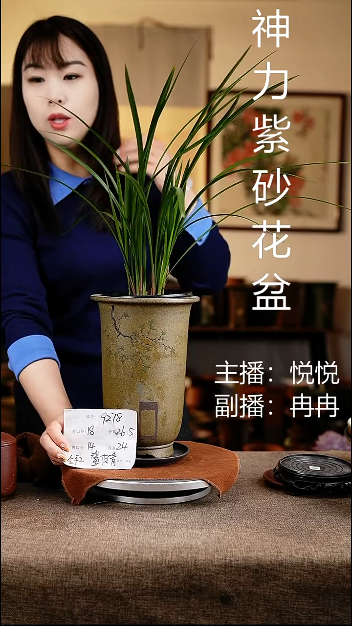 紫砂花盆花卉工艺9278+z